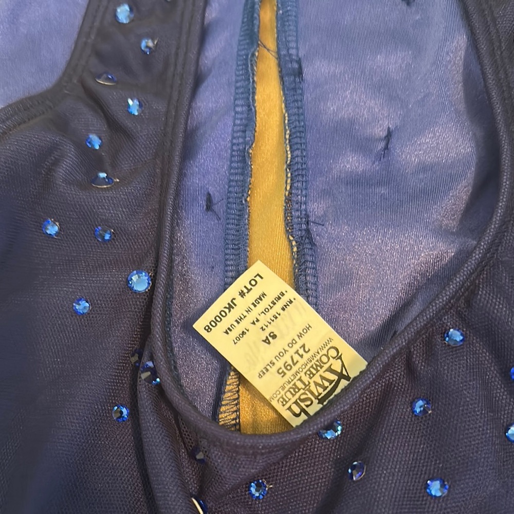 Elegant Blue Lyrical Costume with Lace Details - SMALL ADULT - Picture 6 of 7